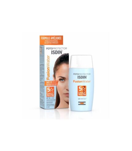 کرم ضد افتاب صورت و دور چشم فیوژن واتر ایزدین SPF50